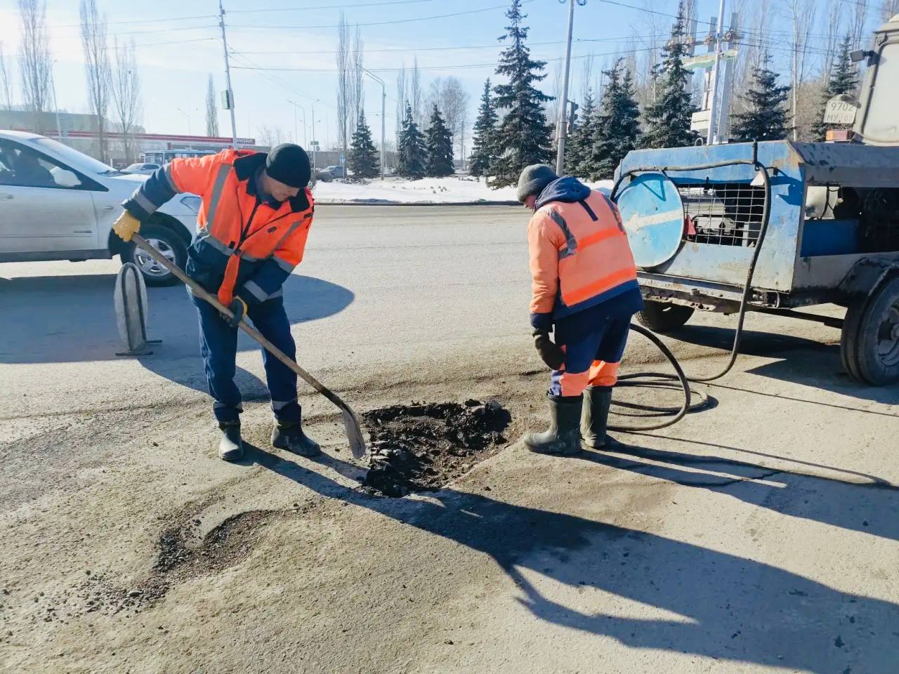 В Уфе идет активный ямочный ремонт В Уфе идет активный ямочный ремонт