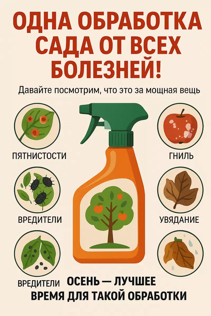 Одна осенняя обработка — ваш лучший друг в борьбе с садовыми болезнями