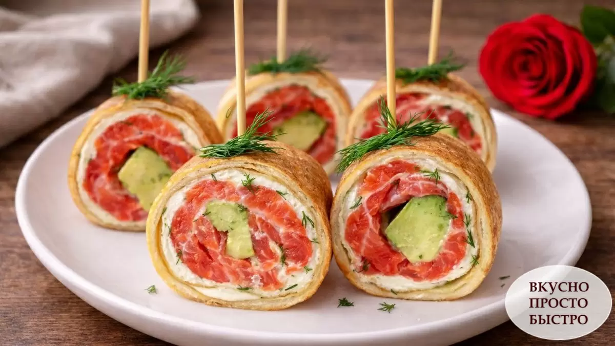 Блинчики с форелью: Идеальная закуска для вашего праздника