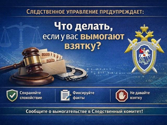 Следственное управление предупреждает: что делать, если у вас вымогают взятку?