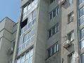 Пожар на балконе высотного дома в Уфе