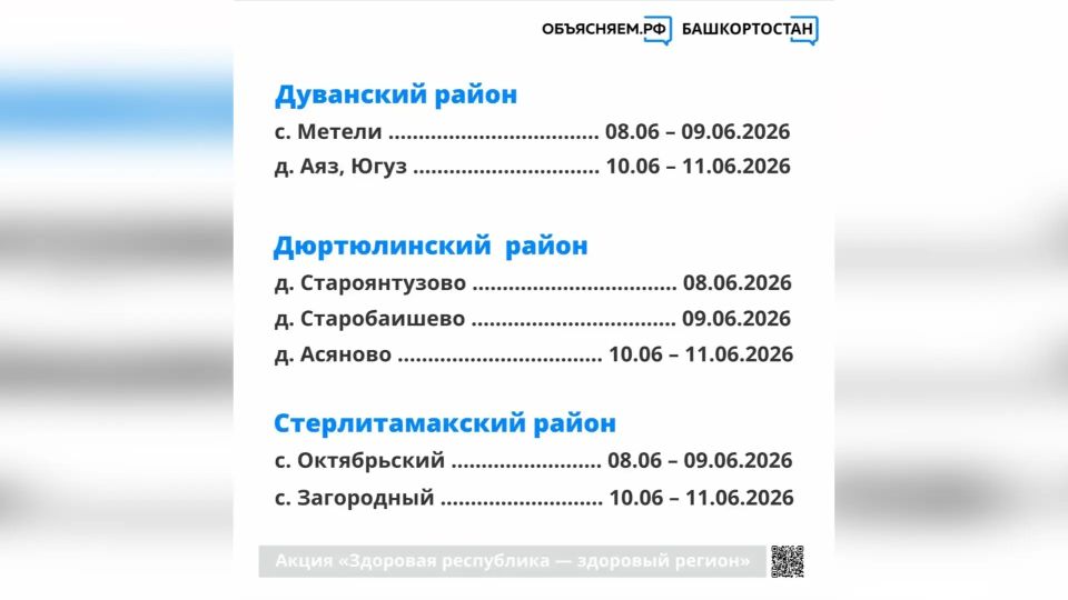 На следующей неделе «Поезда здоровья» посетят семь районов Башкортостана На следующей неделе «Поезда здоровья» посетят семь районов Башкортостана
