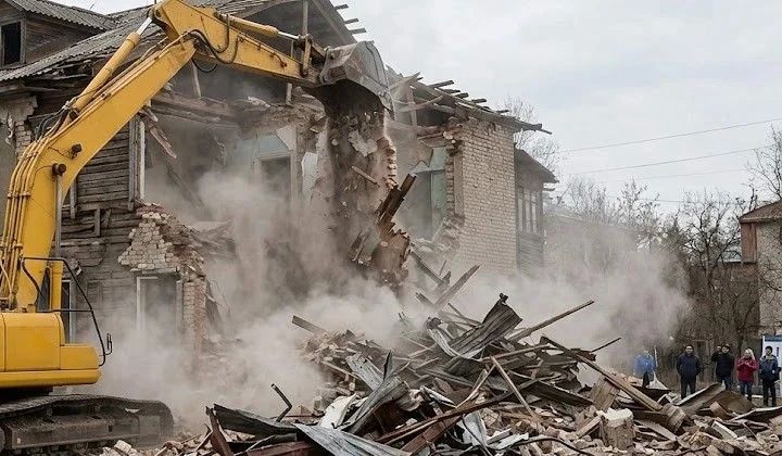 В Калининском районе Уфы за год снесли 11 аварийных домов
