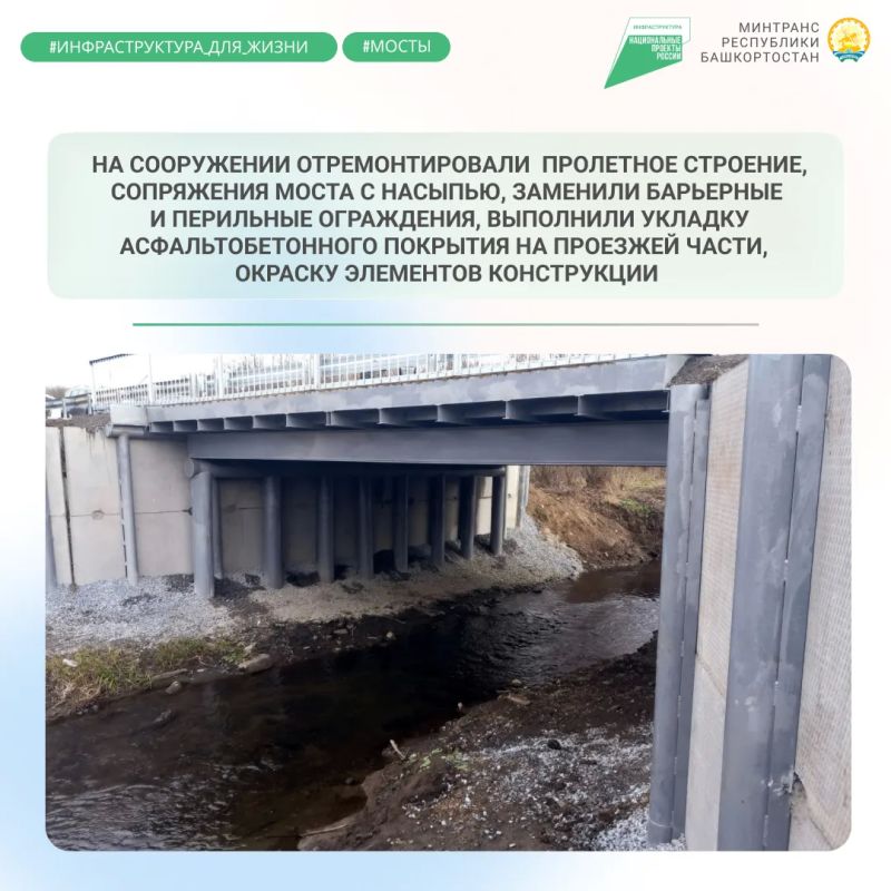 Готовность моста через реку Тарша на дороге Малояз – Верхние Киги – Новобелокатай – Ункурда достиг 90% Готовность моста через реку Тарша на дороге Малояз – Верхние Киги – Новобелокатай – Ункурда достиг 90%