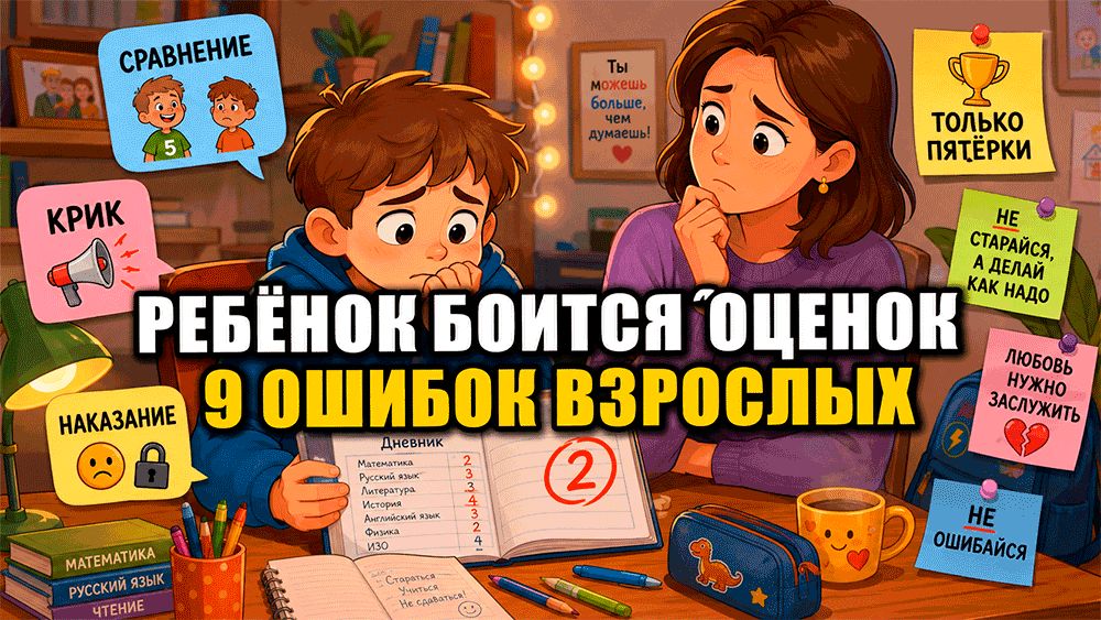 Оценка — не приговор: 9 родительских реакций, из-за которых ребёнок начинает бояться школы